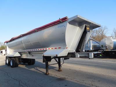 MAC 33 ft Half Round End Dump Trailer - Tandem Axle, Aluminum, Air Ride