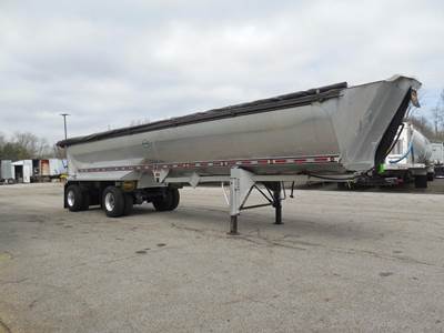 MAC 40 ft Half Round End Dump Trailer - Tandem Axle, Aluminum, Air Ride