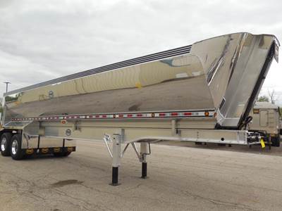 MAC 35 ft Half Round End Dump Trailer - Tandem Axle, Aluminum, Air Ride