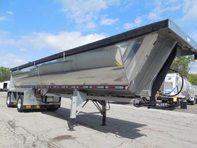 MAC 40 ft Half Round End Dump Trailer - Tandem Axle, Aluminum, Air Ride