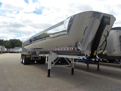 MAC 40 ft Half Round End Dump Trailer - Tandem Axle, Aluminum, Air Ride