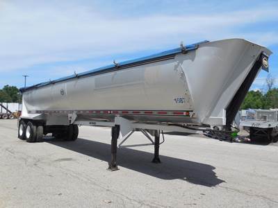 MAC 40 ft Half Round End Dump Trailer - Tandem Axle, Aluminum, Air Ride