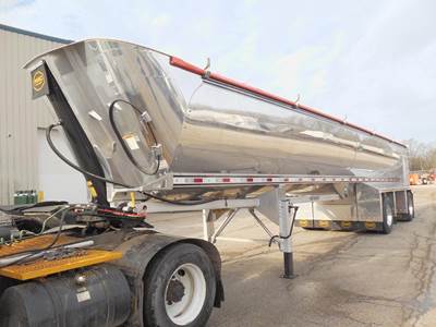 MAC 40 ft Half Round End Dump Trailer - Tandem Axle, Aluminum, Air Ride