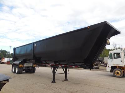 MAC 40 ft Half Round End Dump Trailer - Tandem Axle, Steel, Air Ride