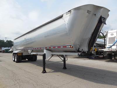 MAC 38 ft Half Round End Dump Trailer - Tandem Axle, Aluminum, Air Ride