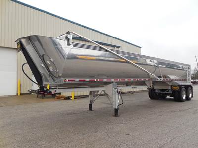 MAC 40 ft Half Round End Dump Trailer - Tandem Axle, Aluminum, Air Ride