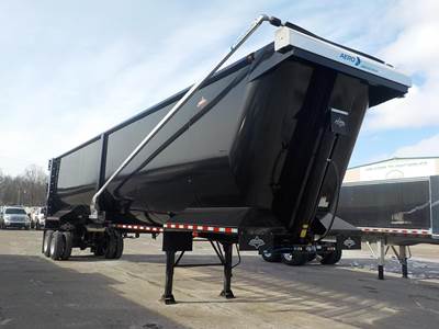 Trailstar 45 ft Half Round End Dump Trailer - Tandem Axle, Steel, Single Point