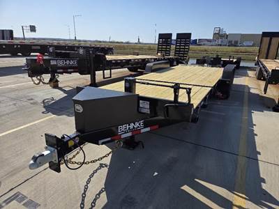 Behnke 22ft Tandem Axle Steel Tilt Trailer - Spring, Fixed Axle