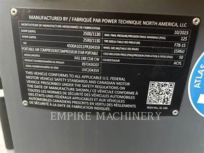 Atlas Copco XAS188CD Air Compressor