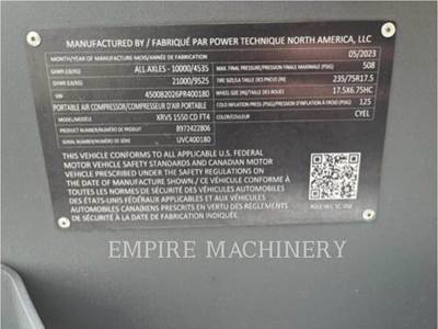 Atlas Copco XRVS1550CD Air Compressor