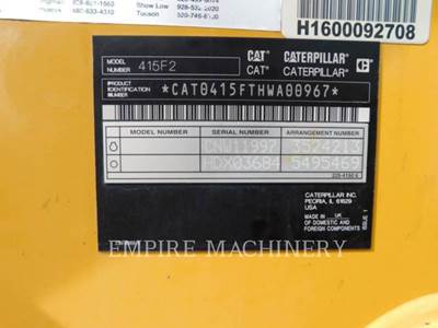 Caterpillar 415F2 Backhoe