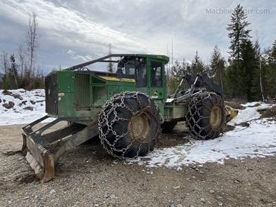 John Deere 848L Wheeled Grapple Skidder