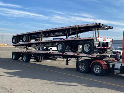 Fontaine 48x102 Combination Flatbed Trailer - Air Ride, Sliding Axle