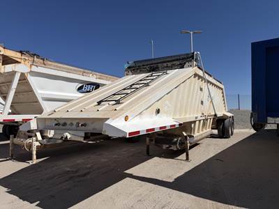 Construction Trailer Specialists (CTS) 40' AIR RIDE STEEL BOTTOM DUMP, ELECTRIC TARP Tandem Axle Steel Belly Dump Trailer - Air Ride, Fixed Axle