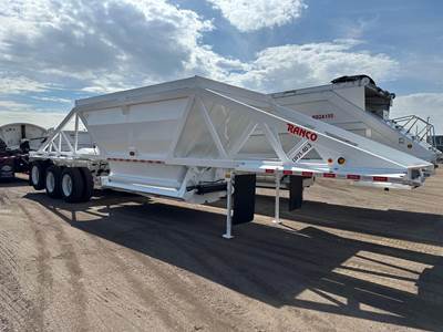Ranco TRI AXLE BOTTOM DUMP W PINTLE HITCH, REAR LIFT AXL Belly Dump Trailer