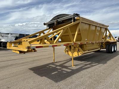 TECUMSEH 40' AIR RIDE BOTTOM DUMP Tandem Axle Steel Belly Dump Trailer - Air Ride, Fixed Axle