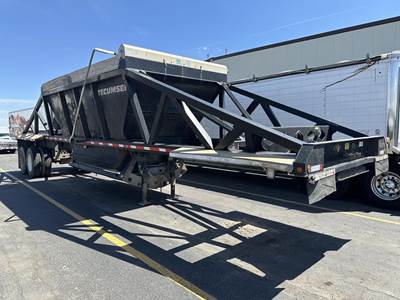 TECUMSEH 40' AIR RIDE BOTTOM DUMP, ELECTRIC FLIP TARP, HD P Tandem Axle Steel Belly Dump Trailer - Air Ride, Fixed Axle