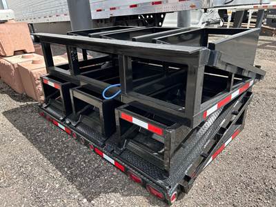 Neville BEAVER TAIL W 3 FLIP RAMPS Drop Deck Trailer