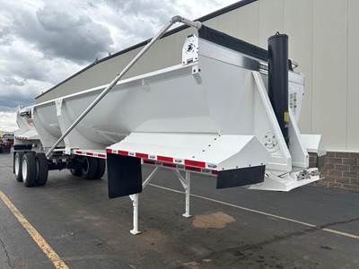 DURA HAUL 34 ft Frameless Half Round End Dump Trailer - Tandem Axle, Steel, Single Point