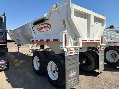 DURA HAUL 34 ft Half Round End Dump Trailer - Tandem Axle, Steel, Single Point