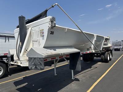 DURA HAUL 34 ft Half Round End Dump Trailer - Tandem Axle, Steel, Single Point