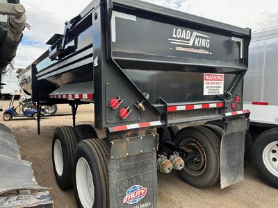 Load King 34 ft Half Round End Dump Trailer - Tandem Axle, Steel, Single Point