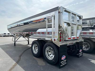 MAC 35 ft Half Round End Dump Trailer - Tandem Axle, Aluminum, Air Ride