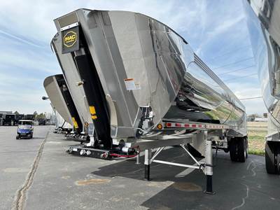 MAC 35 ft Half Round End Dump Trailer - Tandem Axle, Aluminum, Air Ride