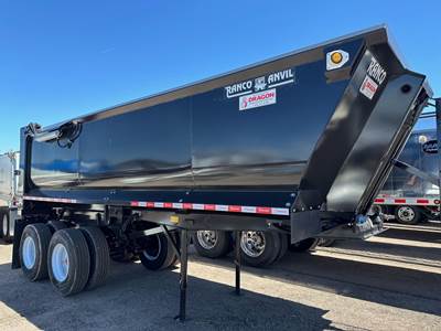 Ranco 22 ft Frameless End Dump Trailer - Tandem Axle, Steel, Single Point