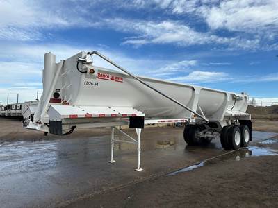 Ranco 34 ft Half Round End Dump Trailer - Tandem Axle, Steel, Single Point
