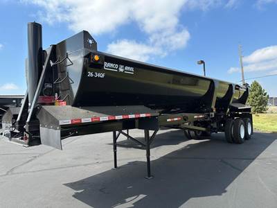 Ranco 34 ft Frame Half Round End Dump Trailer - Tandem Axle, Steel, Single Point