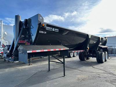 Ranco ED26-34 FRAMELESS ANVIL STEEL ROCK END DUMP, HIGH End Dump Trailer
