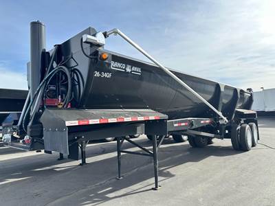Ranco 34 ft Half Round End Dump Trailer - Tandem Axle, Steel, Single Point