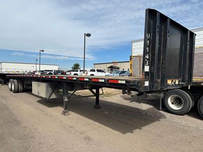 Clark 48x102 Steel Flatbed Trailer - Air Ride, Sliding Axle