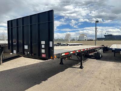 Clark 38x102 Steel Flatbed Trailer - Spring, Fixed Axle