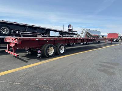 Fontaine 48x102 Steel Flatbed Trailer - Spring, Sliding Axle