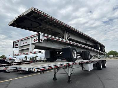 MAC 53x102 Aluminum Flatbed Trailer - Air Ride, Sliding Axle