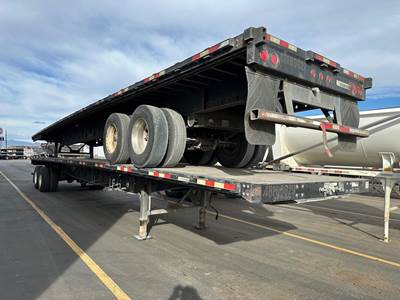 Manac 48x102 Steel Flatbed Trailer - Spring, Sliding Axle