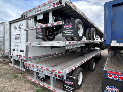 Manac 53x102 Combination Flatbed Trailer - Air Ride, Sliding Axle