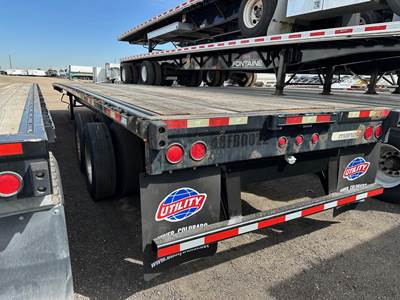 Manac 48x102 Steel Flatbed Trailer - Spring, Sliding Axle
