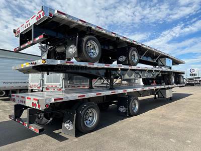 UTILITY 53x102 Combination Flatbed Trailer - Air Ride, Sliding Axle