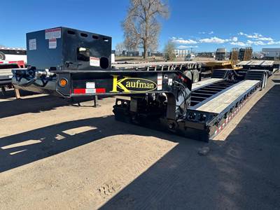 Kaufman 48x102 Tandem Axle Steel Lowboy Trailer - Air Ride, Fixed Axle