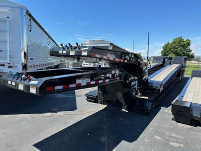 Load King 53x102 Tri Axle Steel Lowboy Trailer - Air Ride, Fixed Axle