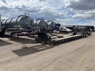 Load King 53x102 Tri Axle Steel Lowboy Trailer - Air Ride, Fixed Axle