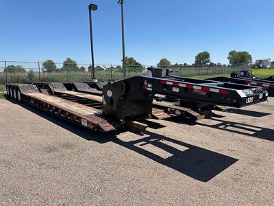 Load King 56x102 Quad Axle Steel Lowboy Trailer - Air Ride, Fixed Axle