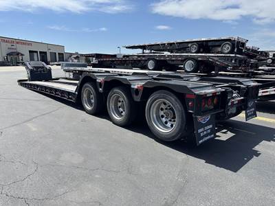 Load King 53x102 Tri Axle Steel Lowboy Trailer - Air Ride, Fixed Axle