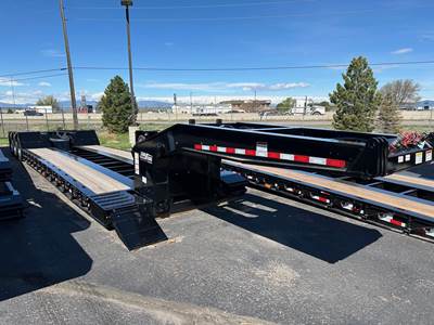 Load King 53x108 Tri Axle Steel Lowboy Trailer - Air Ride, Fixed Axle