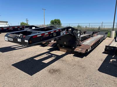 Load King 56x102 Quad Axle Steel Lowboy Trailer - Air Ride, Fixed Axle