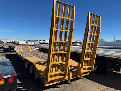 2025 Overbilt 25 TON EQUIPMENT TRAILER W HYDRAULIC AIR RAMPS Lowboy ...