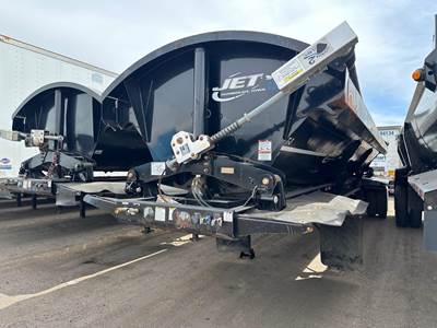 JET 40' AIR RIDE JET SIDE DUMP, ELECTRIC TARP, 2-WAY V Tandem Axle Steel Side Dump Trailer - Air Ride, Fixed Axle